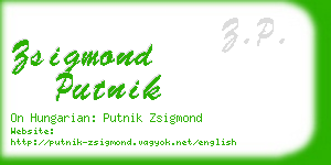 zsigmond putnik business card